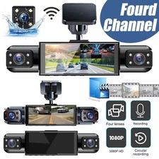 4 Channel WiFi Dash Cam 1080P 360  Front Rear Left Right Camera Night Vision