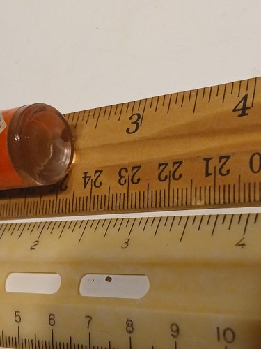 older miniature glass Tabasco sauce 1/8th oz bottle with expired content 2.25" - Picture 6 of 7
