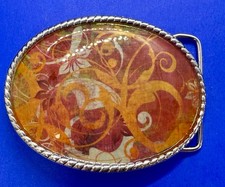 Multi-Colored Flower Floral Theme Hippy Boho Vibe Belt Buckle