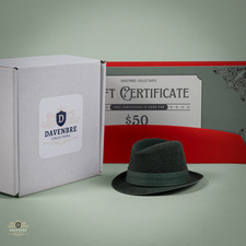 Vintage 1950s Hat Shop Miniature Knox Fedora Davenbre 50 Gift Certificate