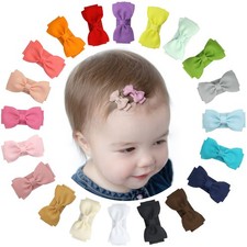 Baby Girls Snap Hair Clips Tiny Bow Non-Slip 20 Count Pack of 1 , 20PCS