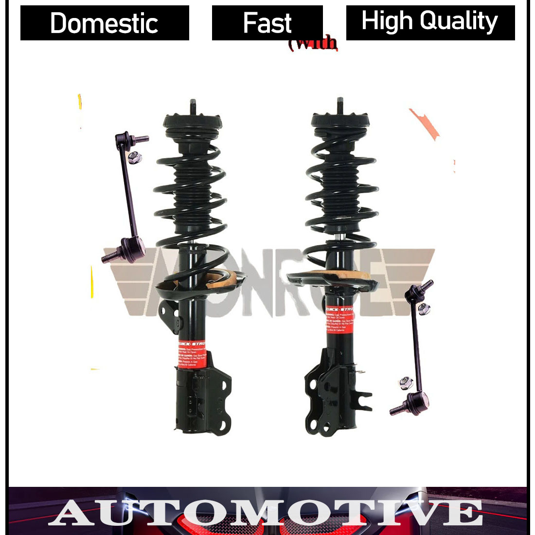 Monroe OEM Front Struts W/ Sway Bar For 2013-2022 Chevy Trax 4X4 Lifetime Warra.