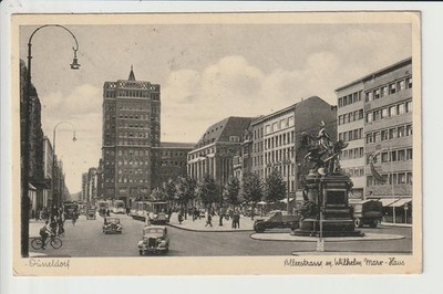Postcard Düsseldorf, Alleestrasse with Wilhelm Marx House old!!