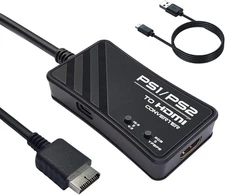 HDMI Adapter for PS1/PS2, PS1/PS2 to HDMI Converter, Support RGB Signal and Y...