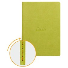 Rhodia Rhodiarama Sewn Spine Notebook - Dot grid 32 Sheets - 6 x 8 1/4 - Anise