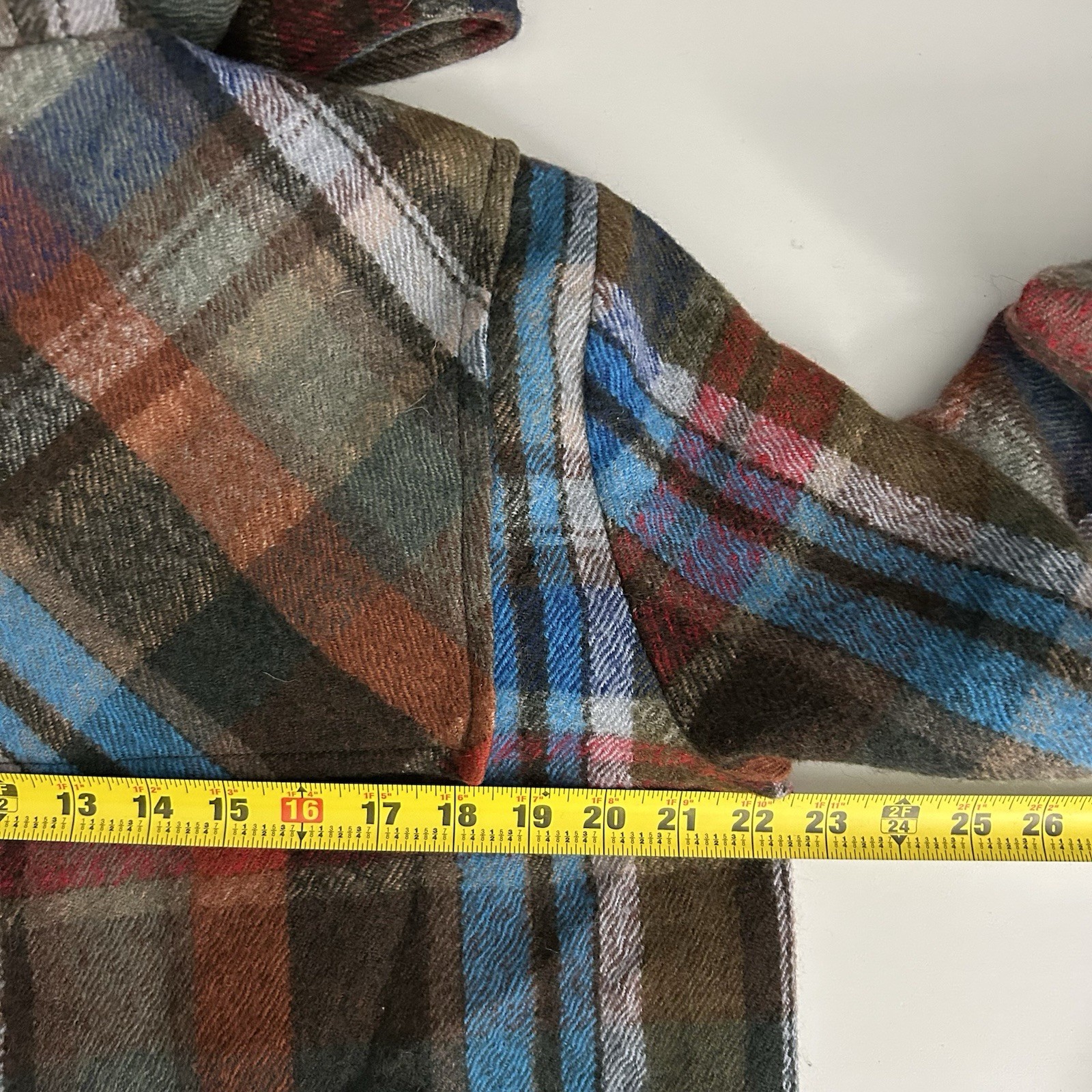 Veronica Beard Virgin Wool Hooded Plaid Duffel Jacket Womens Size 12