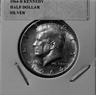 SILVER  AU/BU 1964-D SILVER KENNEDY HALF DOLLAR
