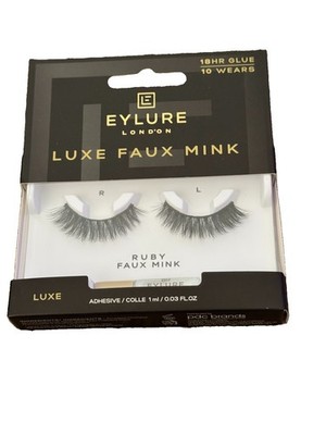 Eylure London Luxe Faux Mink Lashes Ruby Reusable 10 Wears 18 Hours Hold Vegan