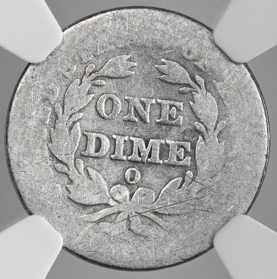 1838-O 10C SEATED LIBERTY DIME NEW ORLEANS NGC AG DETAILS "CLEANED" #8404750-017 - Image 3 of 4