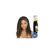 Que Milky Way Human Hair Master Mix Wet  Wavy Natural Super Bulk 14" Color 1