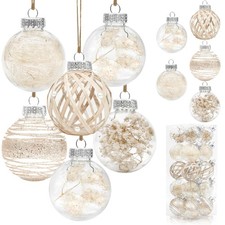 20PCS Christmas Ball Ornaments 70mm/2.76'' Large Shatterproof Clear Plastic N...