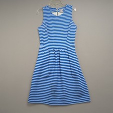 J. Crew Blue White Daybreak Ponte Knit Striped Scuba Dress Womens 00