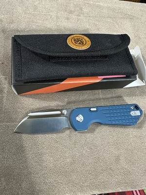 Vosteed Hedgehog Top Linerlock Blue 3'' S35VN Aluminum Folding Knife