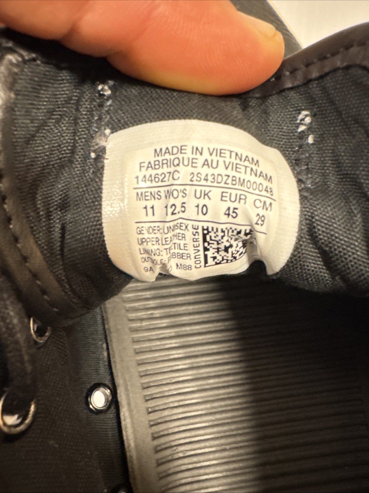 BN CONVERSE All Star Midtown Unisex Sneakers Size 11US Black Leather 144627C thumbnail 5