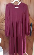 NViU maroon Long Sleeve Feminine Made in USA Sz M, modest