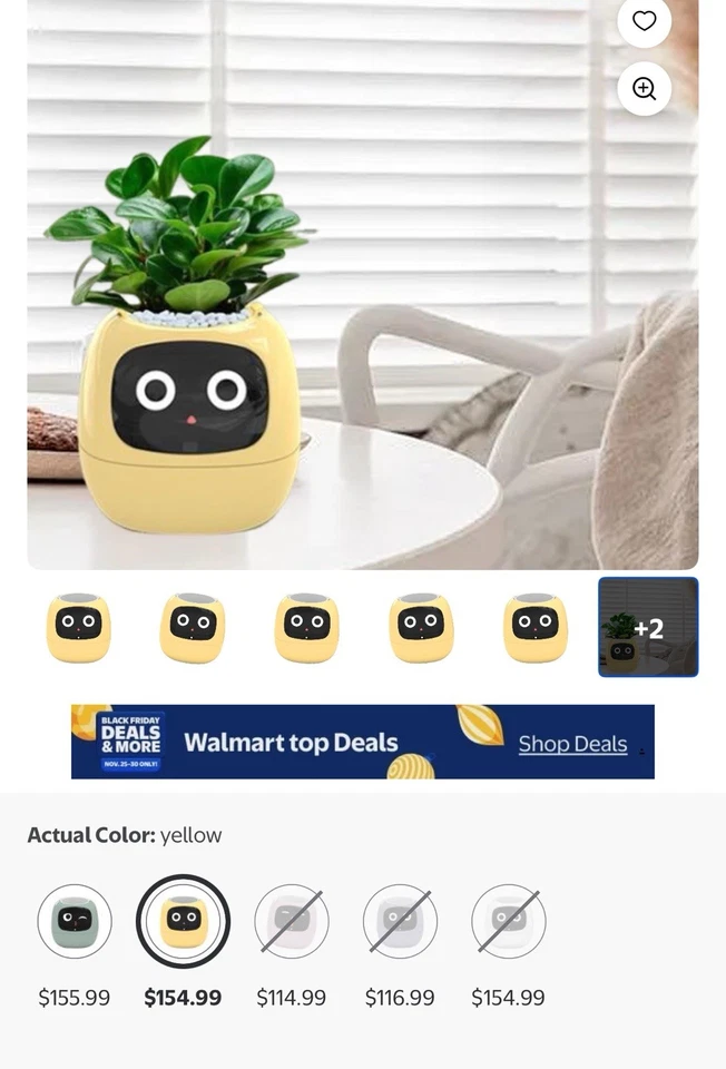 Plantadora inteligente Ivy: sensores de IA, 49 expresiones, solución divertida y fácil para el cuidado de plantas Foto 2 de 4