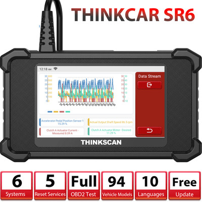 THINKCAR SR6 Full OBD2 Scanner ABS+SRS+ECM+TCM+BCM+TPMS Systems Diagnostic Tool