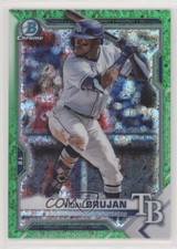 2021 Bowman Chrome Prospects Green Mini-Diamond Refractor 3/99 Vidal Brujan 01xd
