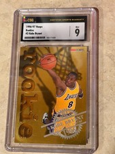 1996 HOOPS KOBE BRYANT ROOKIE CSG 9 MINT LAKERS CARD EMBOSSED GOLD FOIL RC. rookie card picture