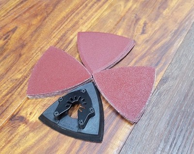 Genuine Dewalt Oscillating  Multi Tool Sanding 15 Sandpaper + Pad