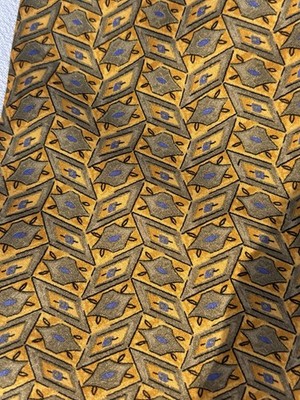 Robert Talbott Men's Gold Blue Black Silk Woven Masterpiece 