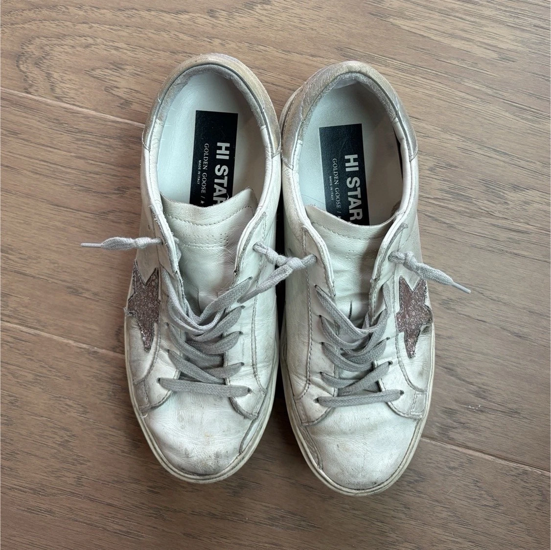 Golden Goose Star High White Gold Silver W for sale | eBay