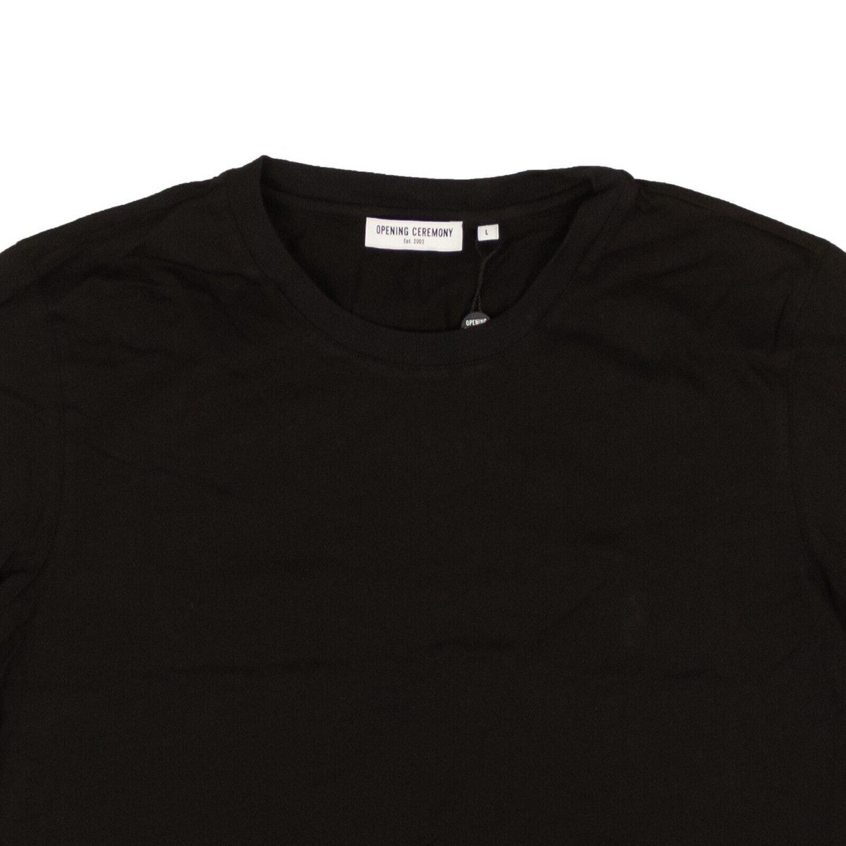 NWT OPENING CEREMONY Black Blank OC Cropped Short Sleeve T NWT OPENING CEREMONY Black Blank OC Cropped Short Sleeve T