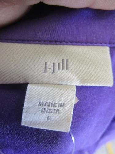 J. Jill Shirt Womens Small Purple Button Up Long Sleeve NEW - Picture 6 of 7