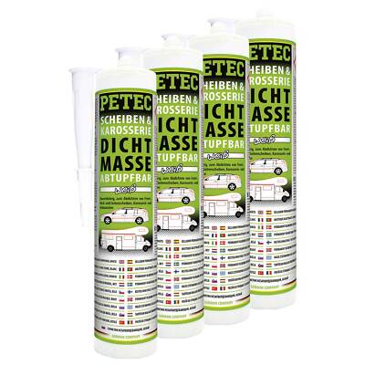 Weiß Scheiben Und Karosseriedichtmasse Scheibendichtmasse PETEC 83290 4 X 310 ml