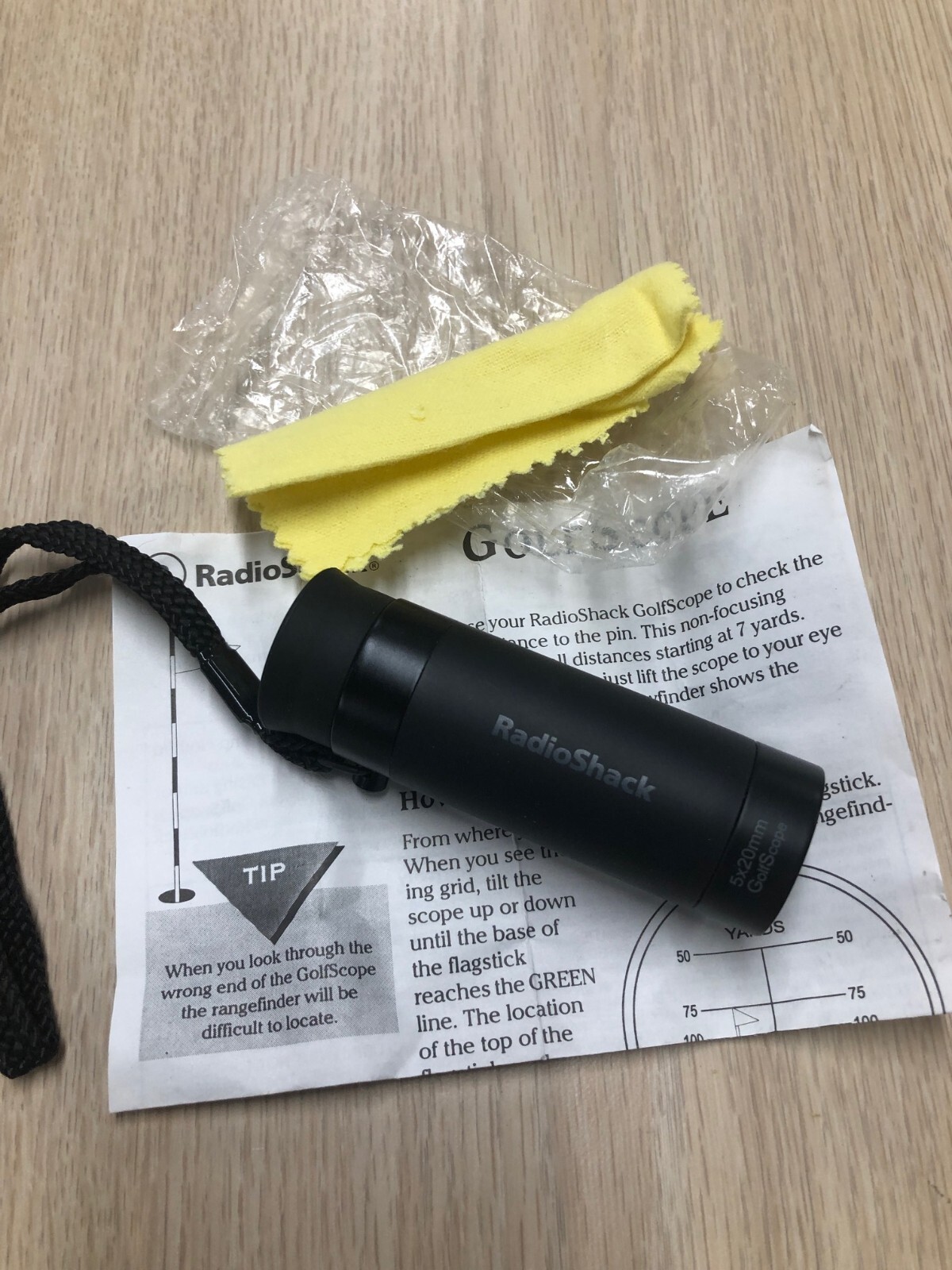 Radio Shack "Golf Scope" Range Finder W/Case, Directions and Cleaning