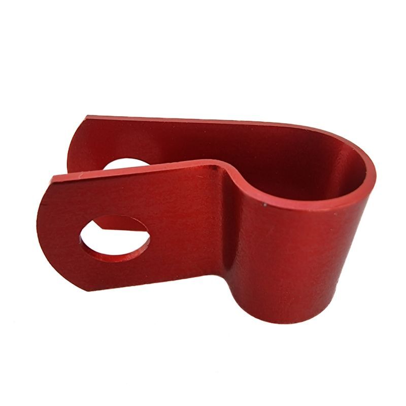 Porte-ligne de frein aluminium rouge anodisé usiné CNC pour moto