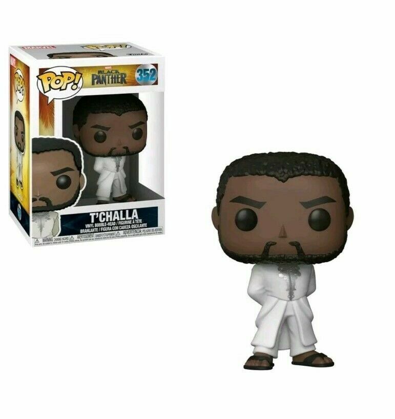 ¡Caja Dañada! Funko Pop! Figura De Vinilo Black Panther T'Challa Con Túnica Blanca #352