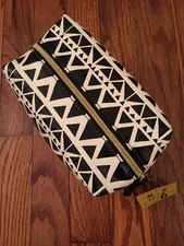 Mix No 6 Makeup Bag In Black/white NWT