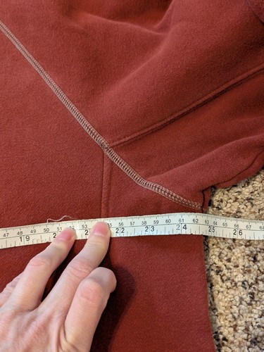 mens Columbia heavyweight pullover Hoodie sz L Brown Rust or burnt sweatshirt - Picture 11 of 13