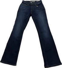 BKE Aiden Jeans Mens 26S (26x29) Bootleg Blue Dark Wash Denim Stretch Cowboy