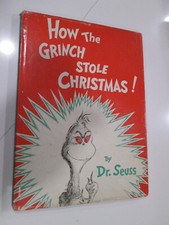 Dr. Seuss HOW THE GRINCH STOLE CHRISTMAS First Edition in jacket 1957 Copy 907