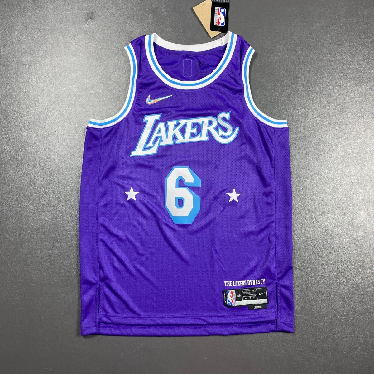 新品NBA Lebron James Lakrs75周年ユニフォーム XL Nba Authentic 75th Anniversary Lakers LeBron James
