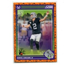 2024 Panini Score A Treat Football Daniel Carlson #146 Orange Pumpkins Raiders