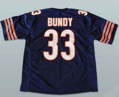 Custom Bundy #33 Movie Jersey Married With Children Stitched Size S-4XL Blue 