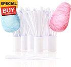 100-Count Paper Cones for Cotton Candy Making, White
