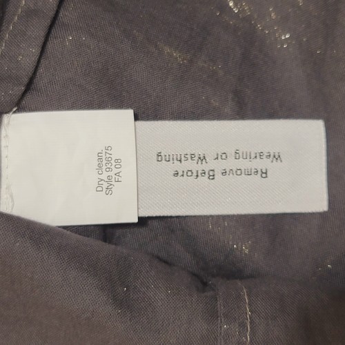 J. Crew Women's Shirt Size 10 Metallic Gold Cotton Button Down Shiny - Picture 5 of 9
