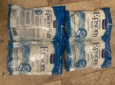 New  4 X 16 oz Amoray Natural Epsom Salt Unscented Bath Crystals