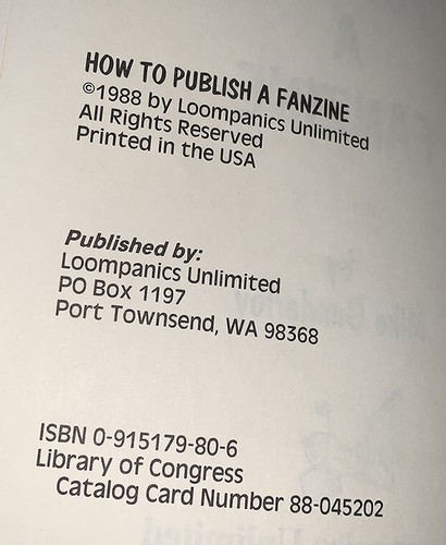 How to Publish a Fanzine Mike Gunderloy Loompanics SIGNED signature factsheet 5 - Picture 6 of 7