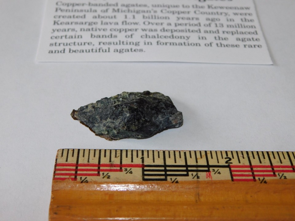 Rare Copper Replacement Agate Keweenaw Peninsula Michigan Copper