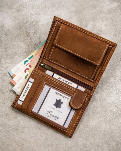 Large men's nubuck leather wallet - Always Wild - Picture 6 of 11