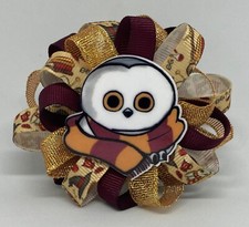Hair Bow 3 1/2" Flower Hedwig Harry Potter Bow Clip or Barrette Free Shipping