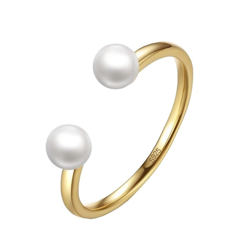 Pulseira de Pérolas de Acrílico Anéis de Moda