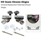 <!--F#f_0-->Replacement Soft Close Hinge Set for Bathroom Oak Wood WC Seats Chrome Hinges<!--F/-->
