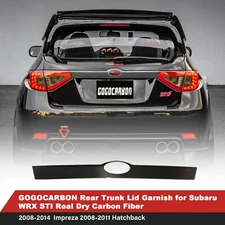 Carbon Fiber Trunk Lid Garnish for SUBARU WRX/WRX STI Hatchback 2008-2014