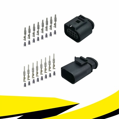 Buchse + Stecker 8-polig Reparatursatz 1J0973714 1J0973814 für VW AUDI MT Crimp